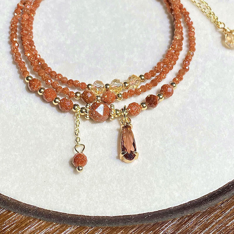 2mm Goldstone Spiritual Bracelet for Positive Energy | Women