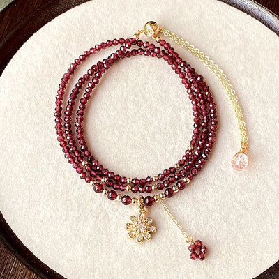 Bracelet en grenat de 2,5 mm pour la purification et la protection - Femme