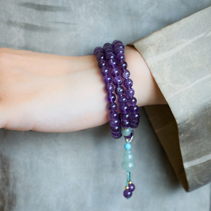 Amethyst Beads Multi-Layer Balance Bracelet for Women