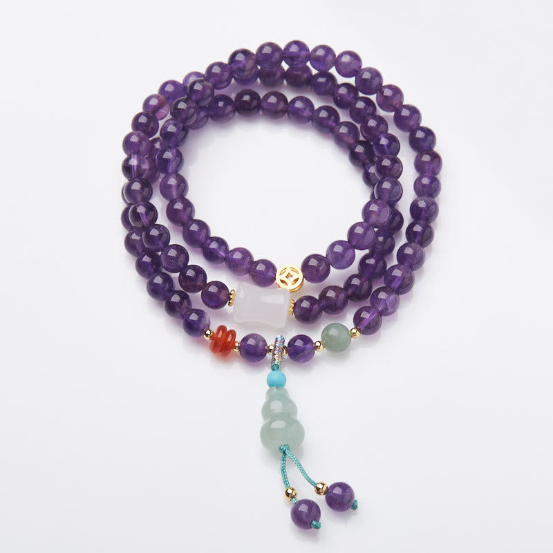 Amethyst Beads Multi-Layer Balance Bracelet for Women