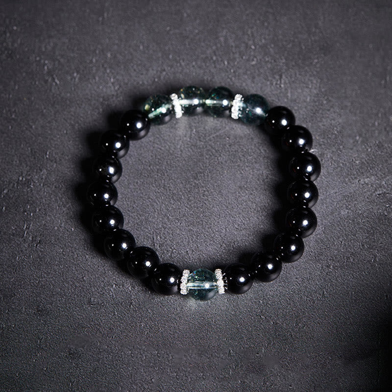 8mm Black Obsidian Strength Bracelet for Protection
