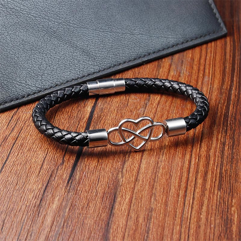 Bracelet spirituel en acier titane avec boucle magnétique pour plus de force