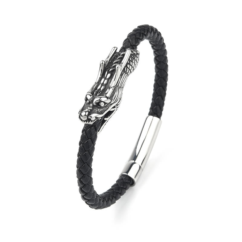 Titanium Steel Dragon Strength Bracelet 21cm