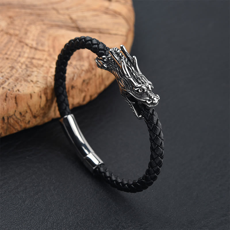Titanium Steel Dragon Strength Bracelet 21cm