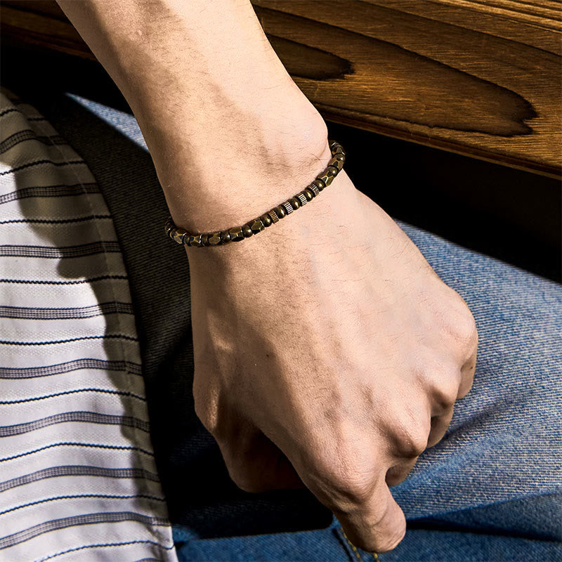 Copper Brass Spiritual Bracelet for Luck & Healing | Retro Design