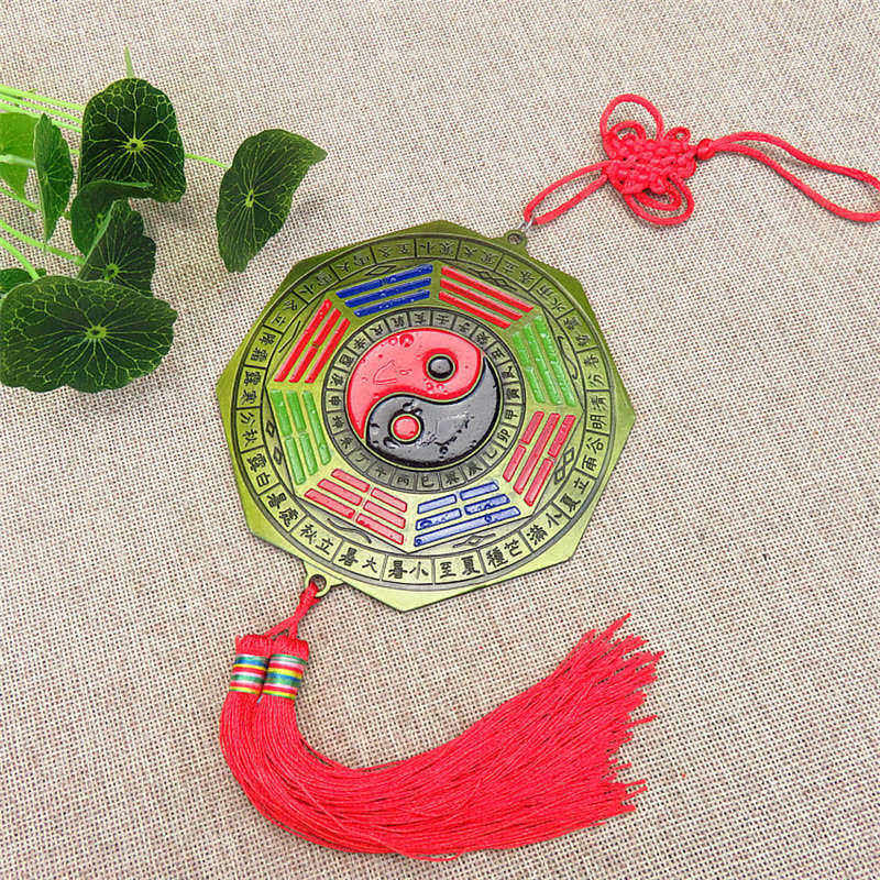 Feng Shui Bagua Map Mirror 10cm Chinese Knot Energy Balance