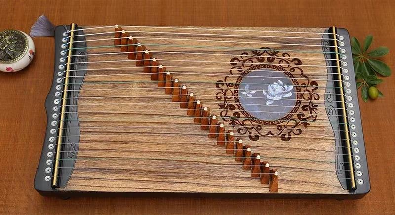 Portable Mini Guzheng 21 Strings Professional Zither Finger Training Device Beginner Guzheng Chinese Stringed Instruments Gifts