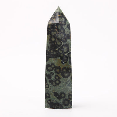 Tour de cristal Kambaba de 18,5 cm pour l'énergie de guérison