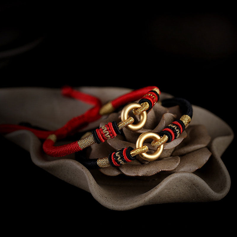 Unisex Red String Bracelet with Silver 999 for Protection and Luck