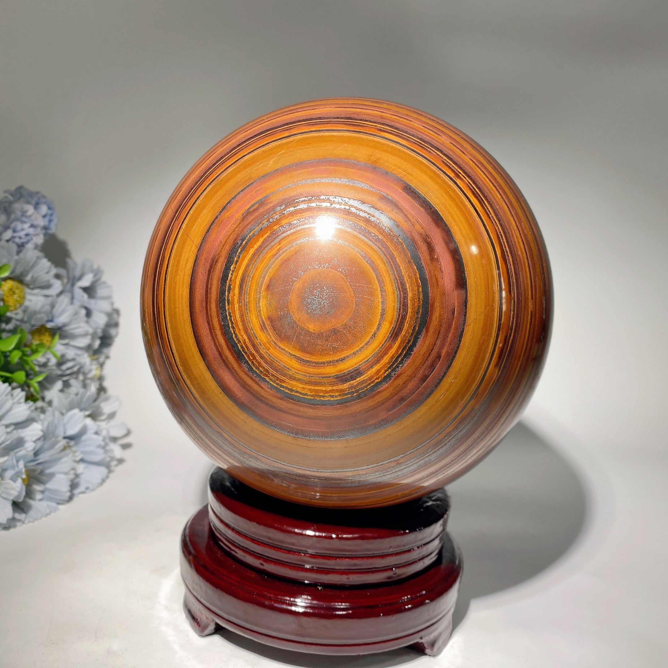 18cm Large Tiger Eye Crystal Sphere for Healing Energy