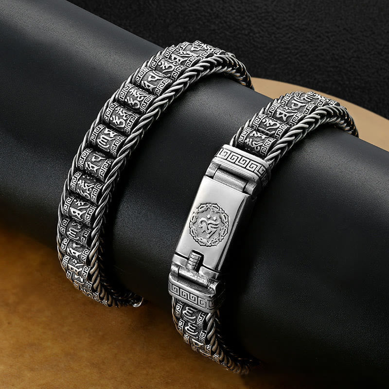 Bracelet en cuivre Om Mani Padme Hum de qualité supérieure de 18 cm
