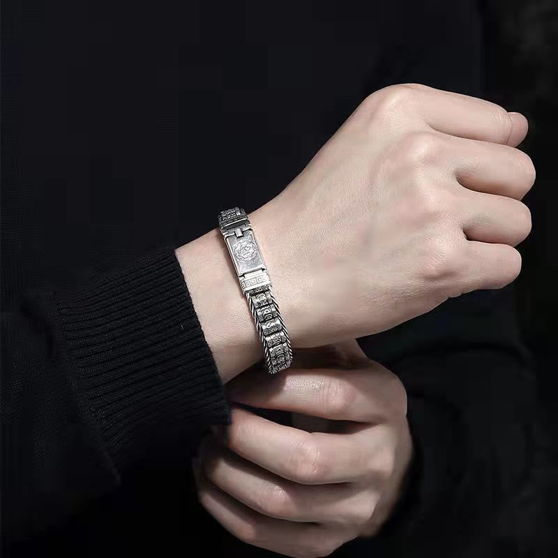Bracelet en cuivre Om Mani Padme Hum de qualité supérieure de 18 cm