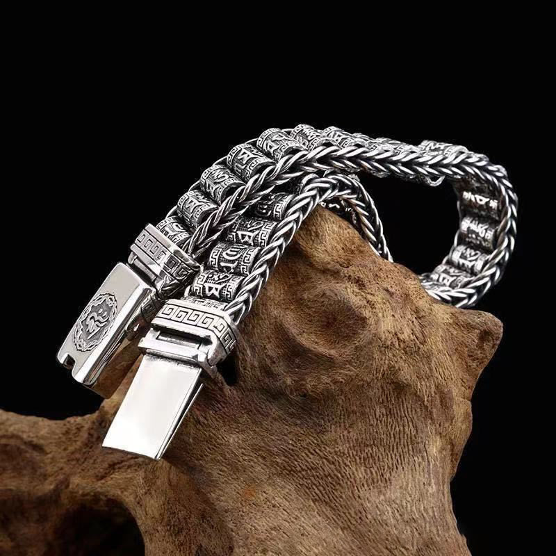 Bracelet en cuivre Om Mani Padme Hum de qualité supérieure de 18 cm