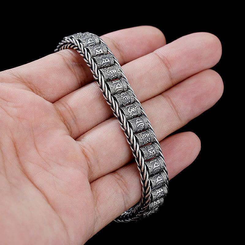 Bracelet en cuivre Om Mani Padme Hum de qualité supérieure de 18 cm