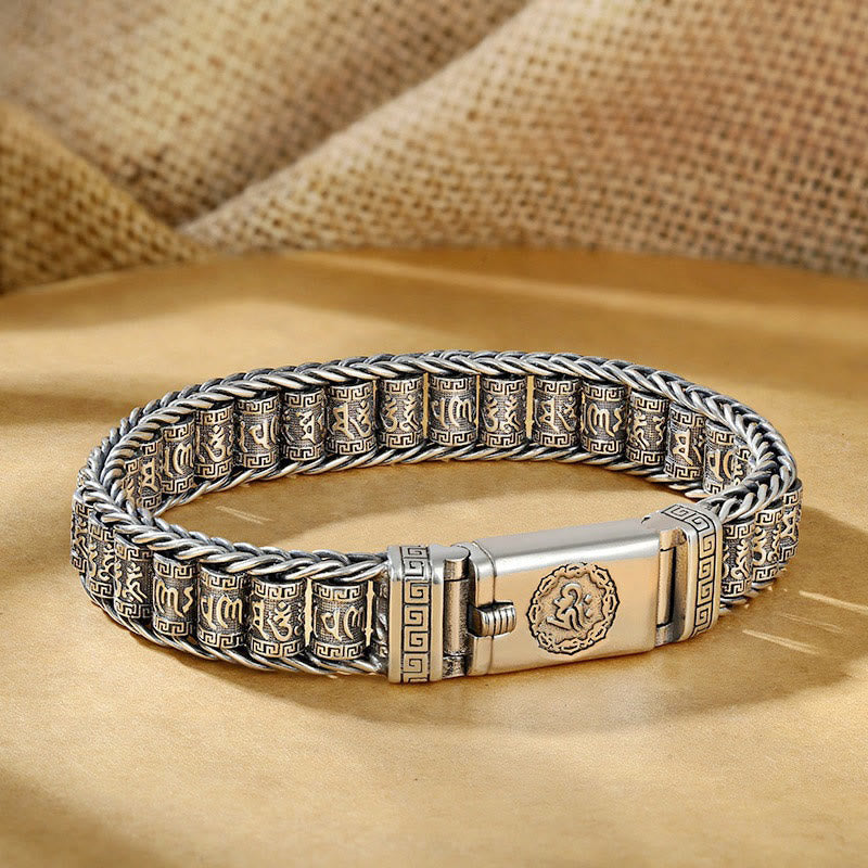 Bracelet en cuivre Om Mani Padme Hum de qualité supérieure de 18 cm
