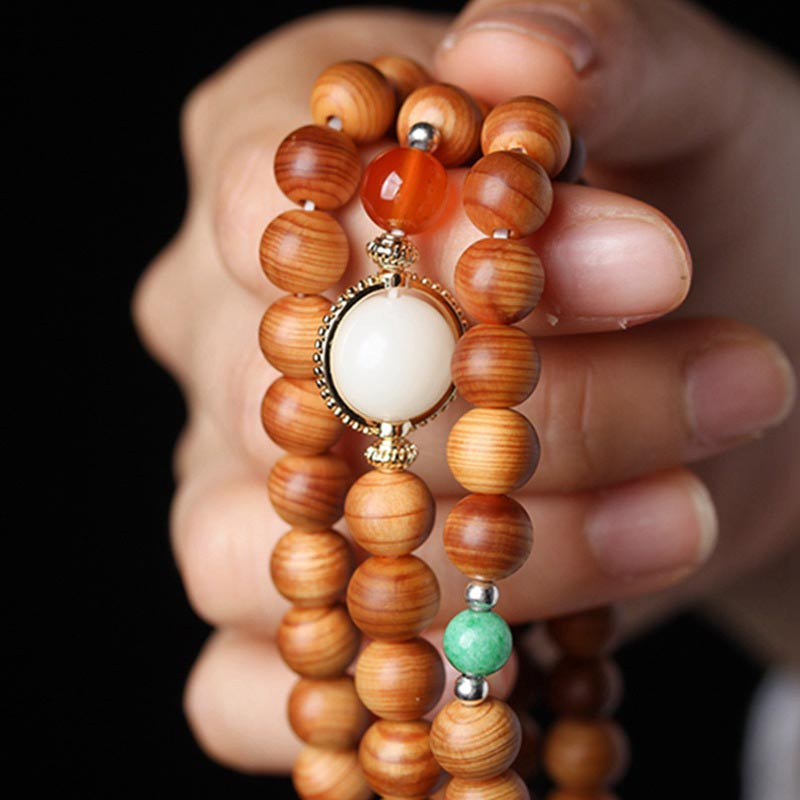 8mm Tibetan Rosewood Mala Necklace Bracelet for Healing