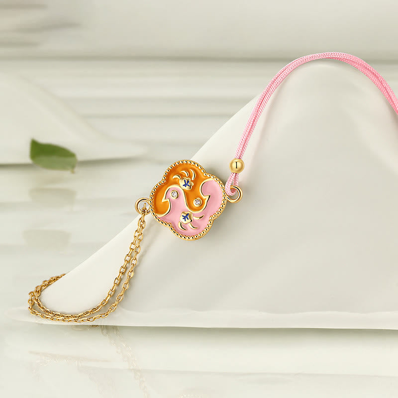 Parure de bijoux en cuivre plaqué or 18 carats avec deux oiseaux et zircons