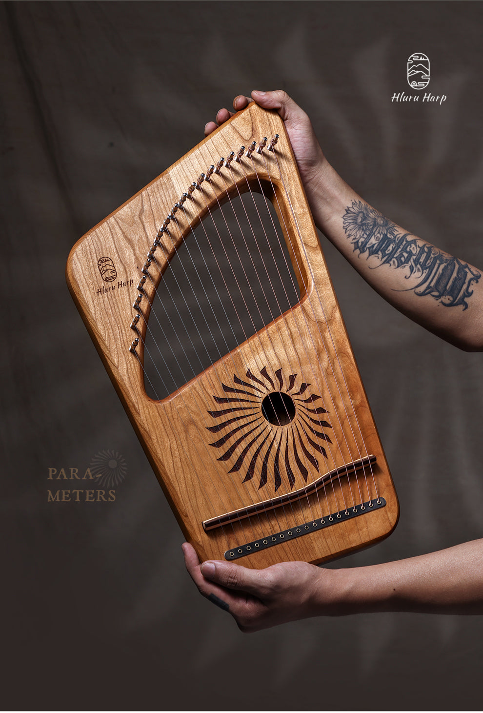 19-String Hluru Lyre Harp Instrument for Music Lovers