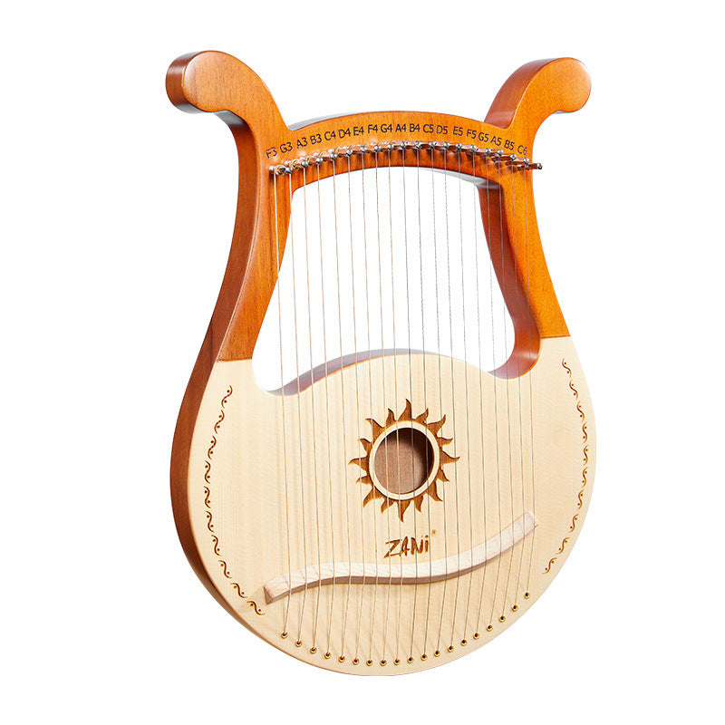 19-String Wood Lyre Harp Instrument for Beginners