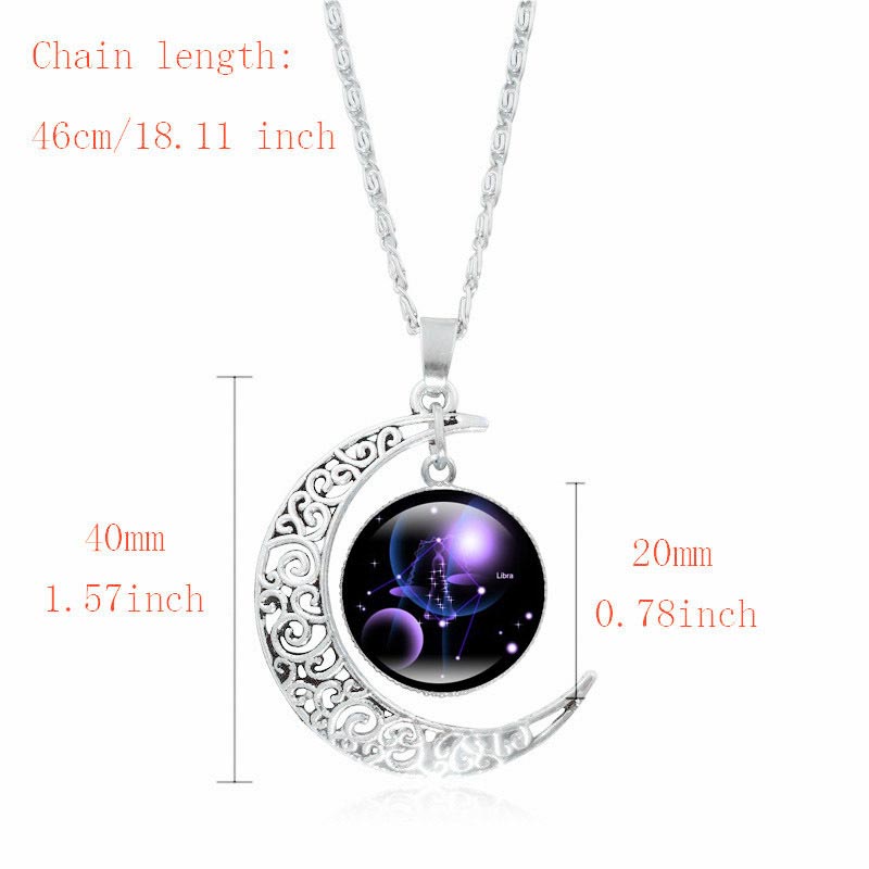 Copper Zodiac Moon Protection Necklace Chain | Spiritual Pendant