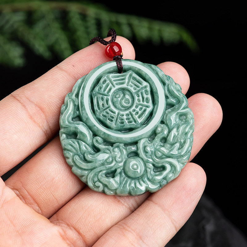 Jade Yin Yang Dragon Necklace for Balance and Prosperity
