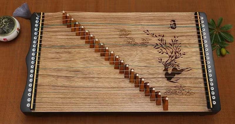 Portable Mini Guzheng 21 Strings Professional Zither Finger Training Device Beginner Guzheng Chinese Stringed Instruments Gifts