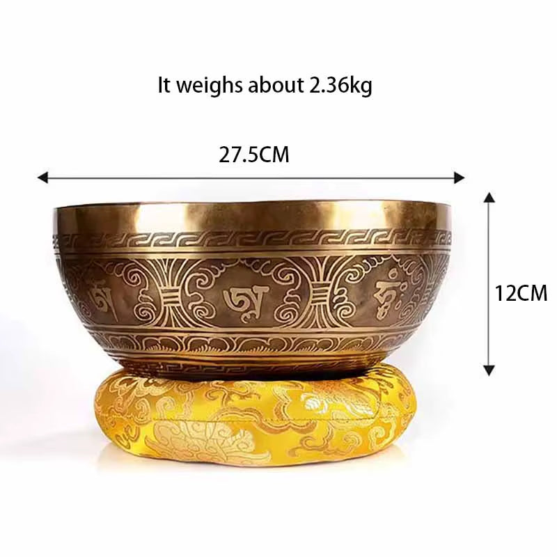 Handmade Nepal Singing Bowl Meditation Yoga Accessories Buddhist Tibetan Singing Bowls Sound Healing Percussion Instruments