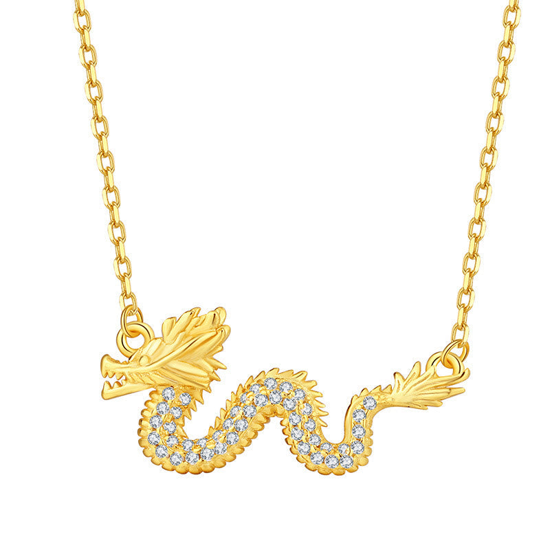 925 Sterling Silver Dragon Necklace for Luck & Protection