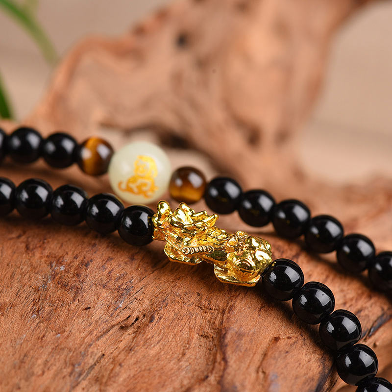 6mm Obsidian PiXiu Protection Pixiu Bracelet