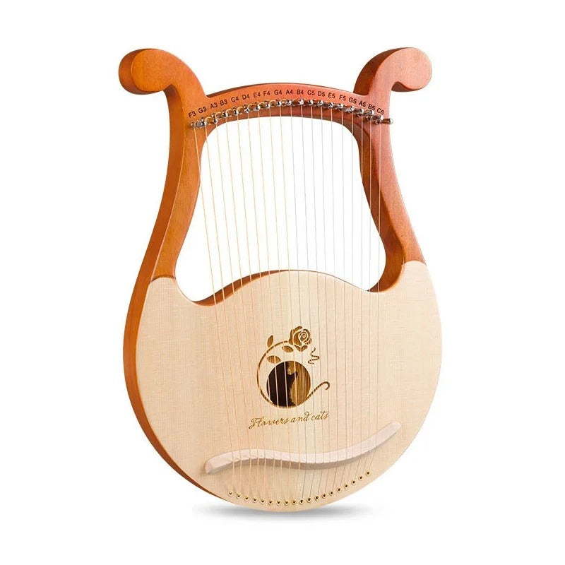 19-String Wood Lyre Harp Instrument for Beginners