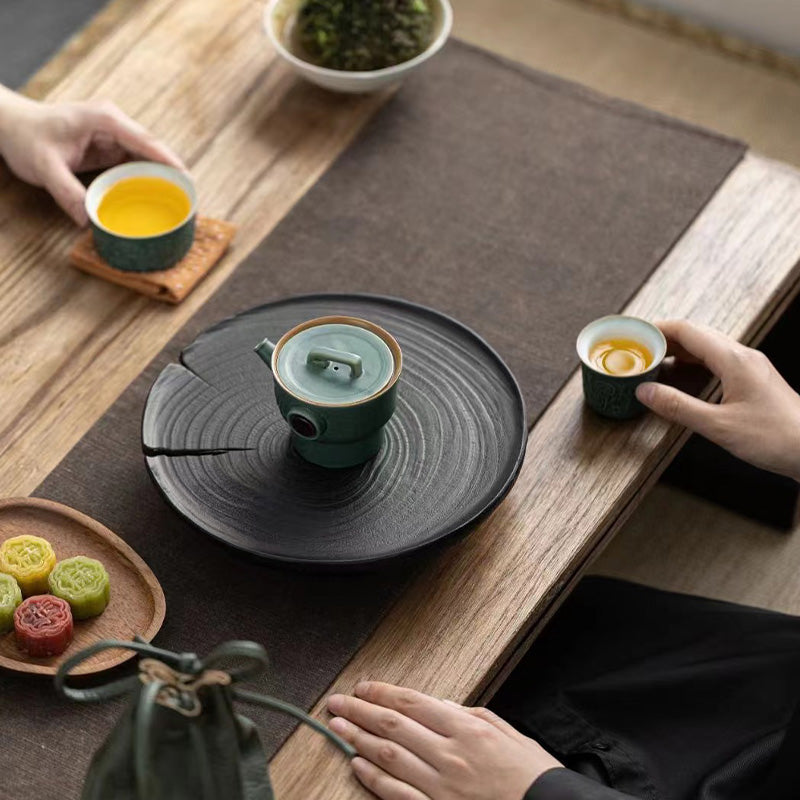 Service à thé chinois en céramique Sanxingdui | Cadeau Kung Fu