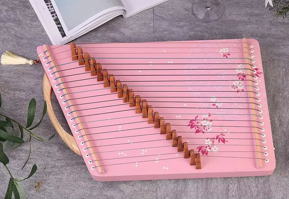 21 String Portable Guzheng for Kids Beginner Fingering Practice Small Guzheng Chinese Zither Traditional Musical Instrument Gift