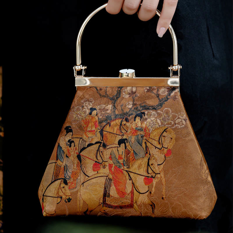 Brown Yoga Mat Carrier Bag with Metal Handle | Healing Sounds