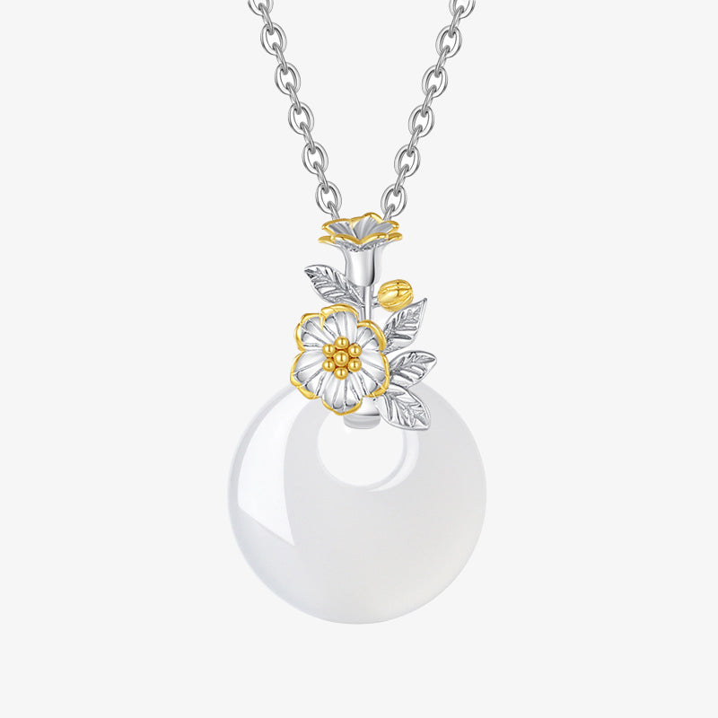 925 Sterling Silver Chalcedony Harmony Pendant Necklace