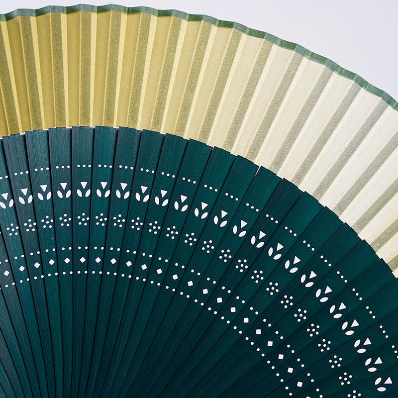 20cm Bamboo Folding Fan | Gradient Color Chinese Hand Fan