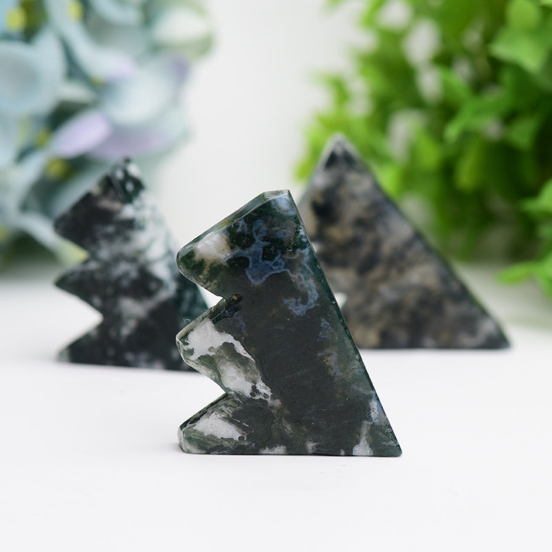 2.0-2.5 inch Moss Agate Mountain Crystal Slab