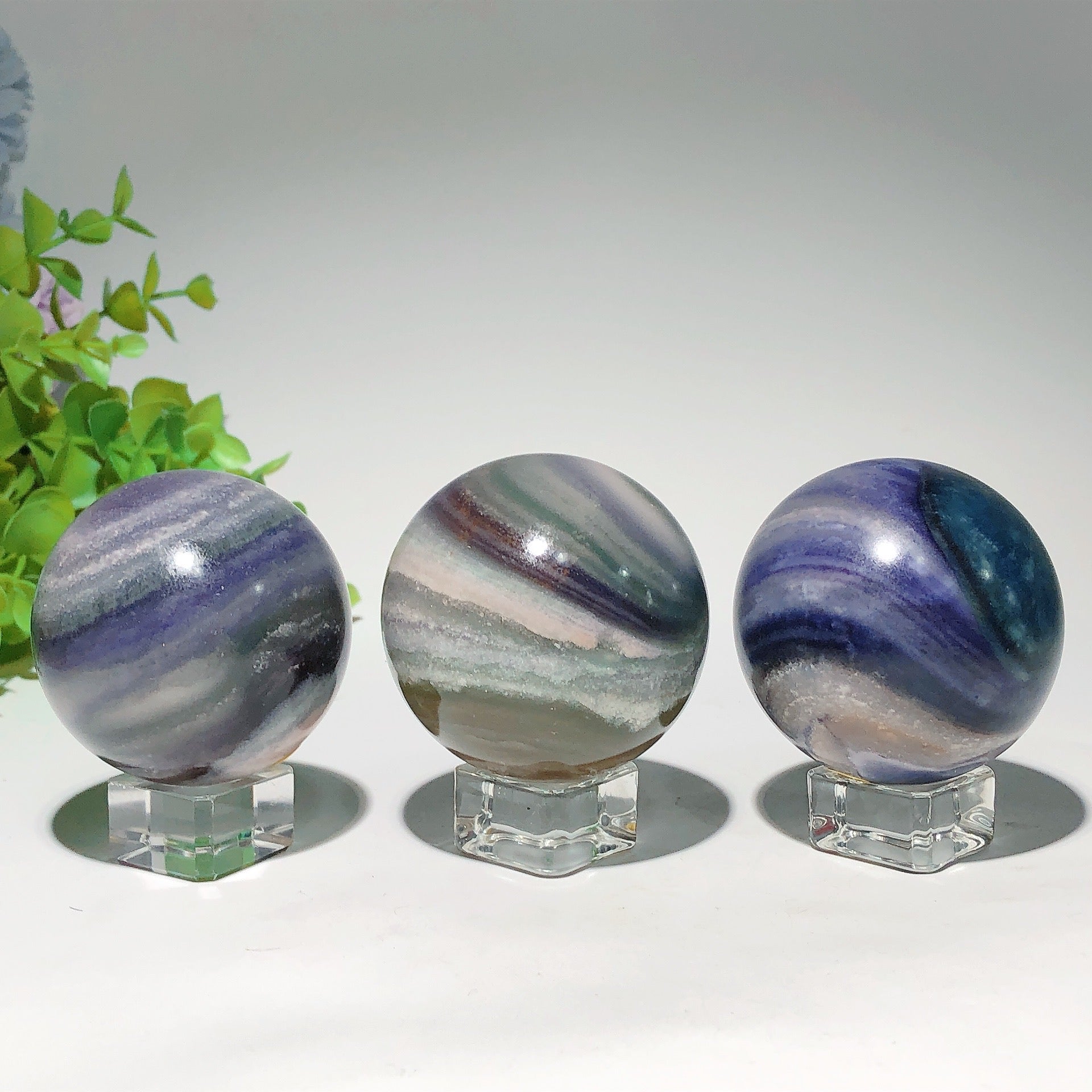 2.0-3.0 Inch Fluorite Crystal Sphere for Healing & Balance