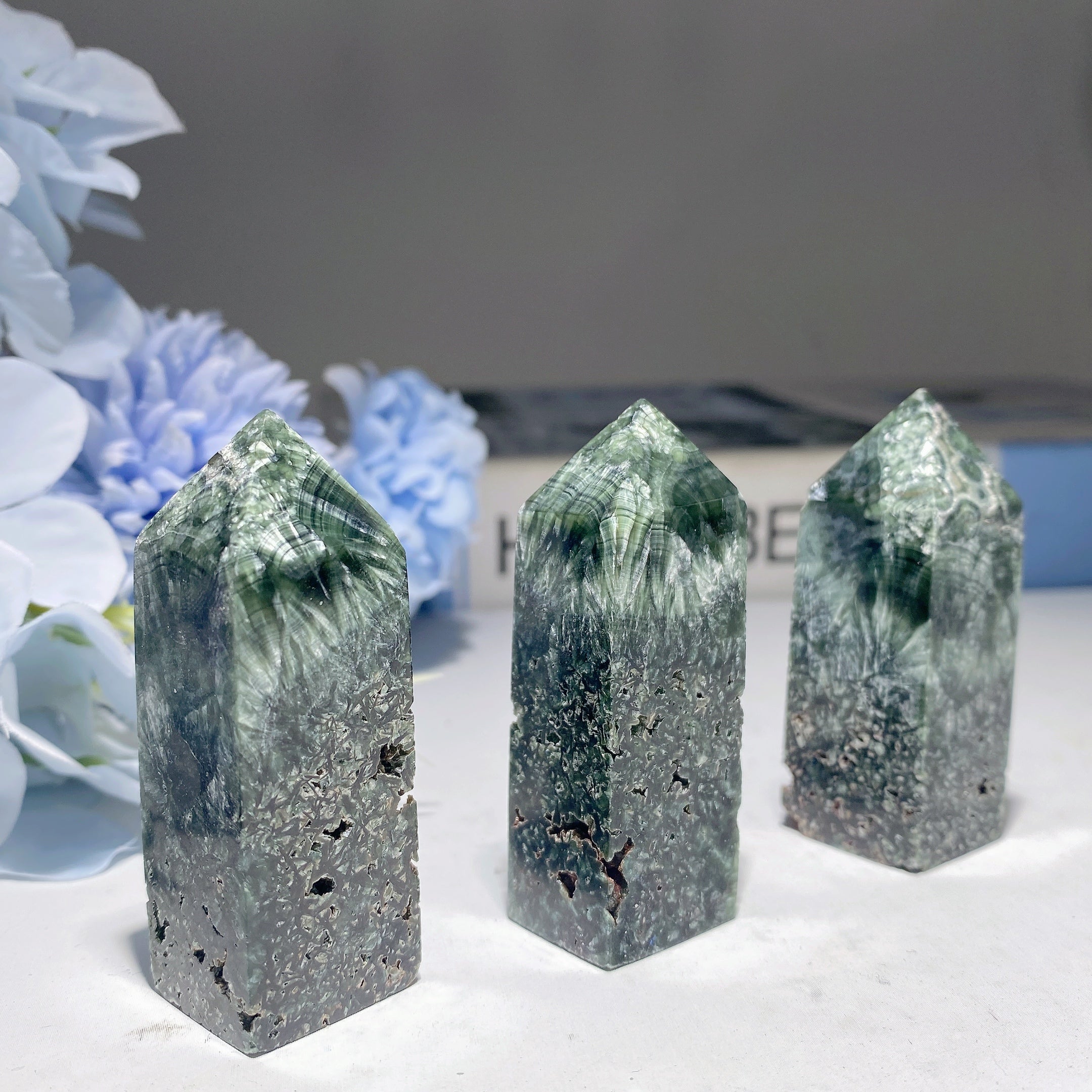 2.0-3.0 Inch Seraphinite Crystal Points for Healing Energy