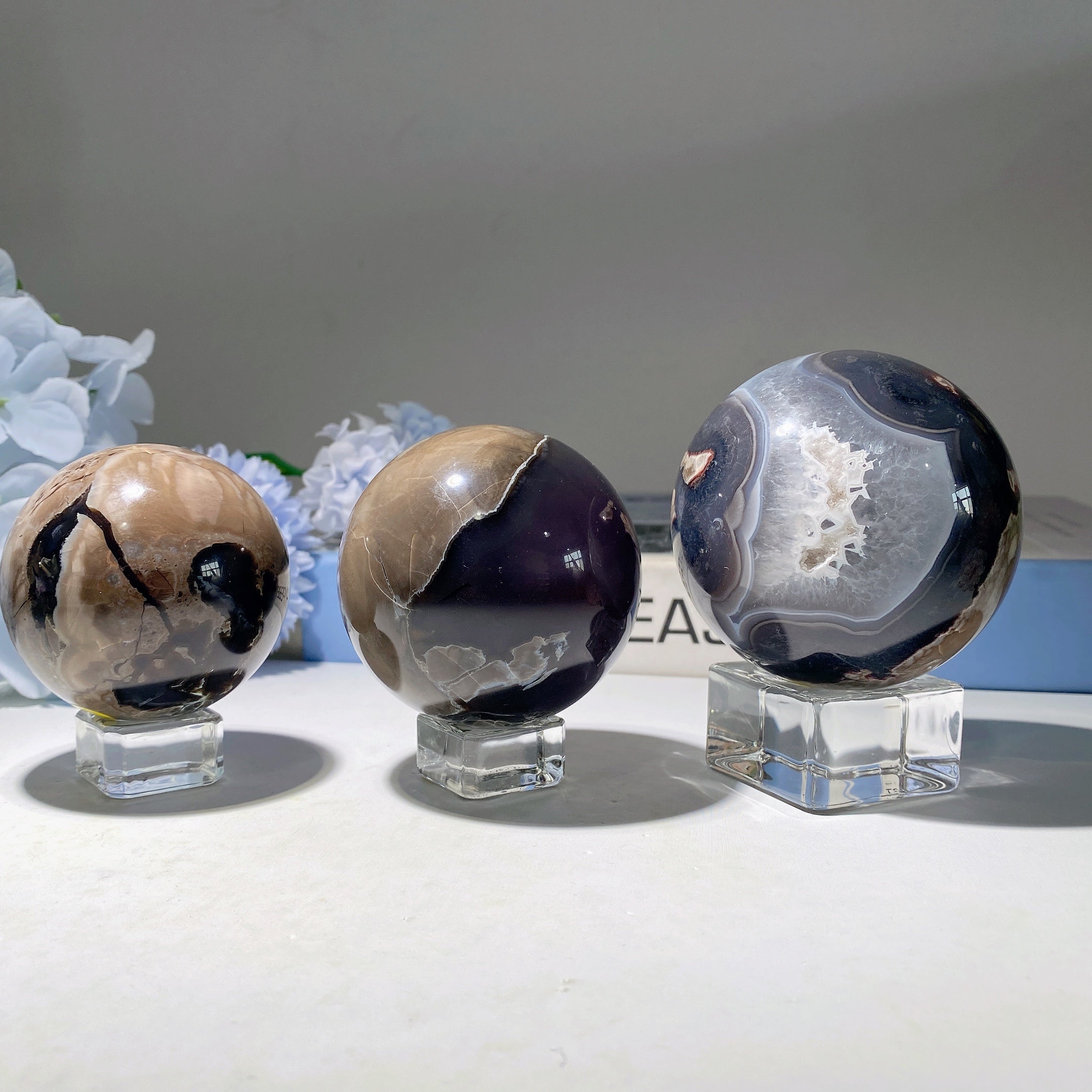 2.0-4.0 Inch Volcano Agate Crystal Sphere for Healing & Energy