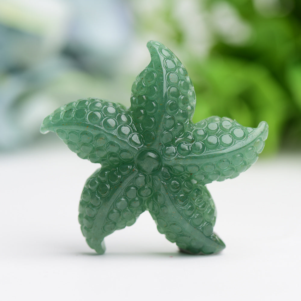 2.0 Inch Fluorite Sea Star Crystal Carving for Healing