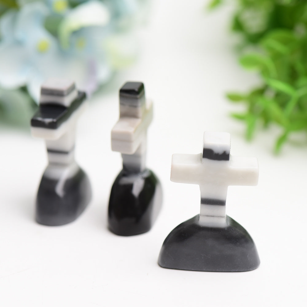 2.0 Inch Jade Tomb Crystal Carving for Halloween Decor