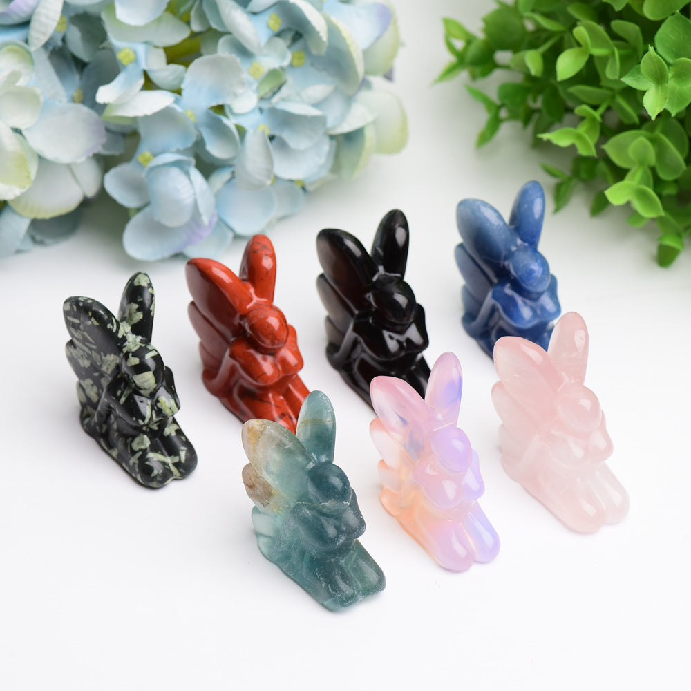 2.0 Inch Mixed Crystal Fairy Carving Figurine for Healing