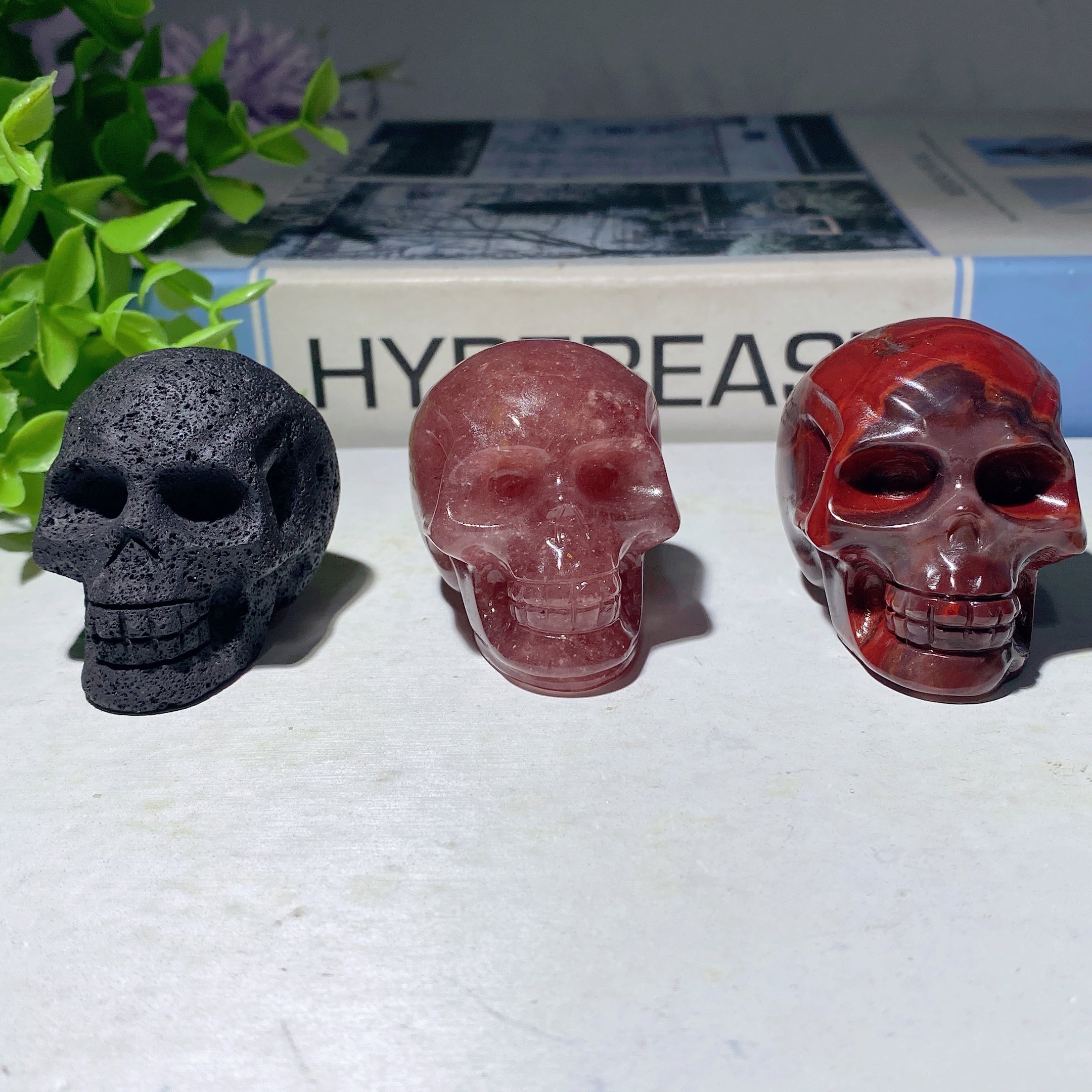 2.0 inch Mixed Crystal Skull Carvings for Healing
