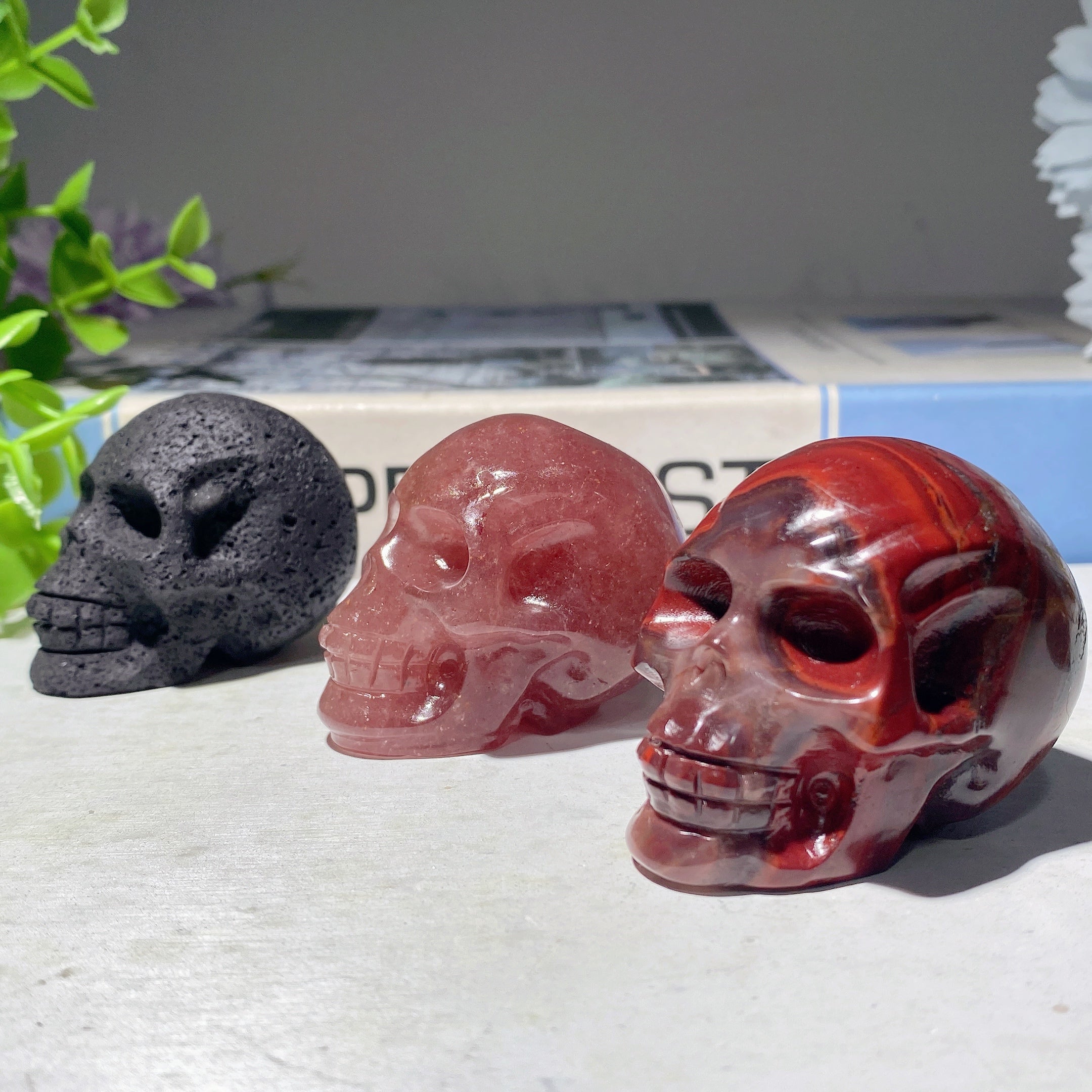 2.0 inch Mixed Crystal Skull Carvings for Healing