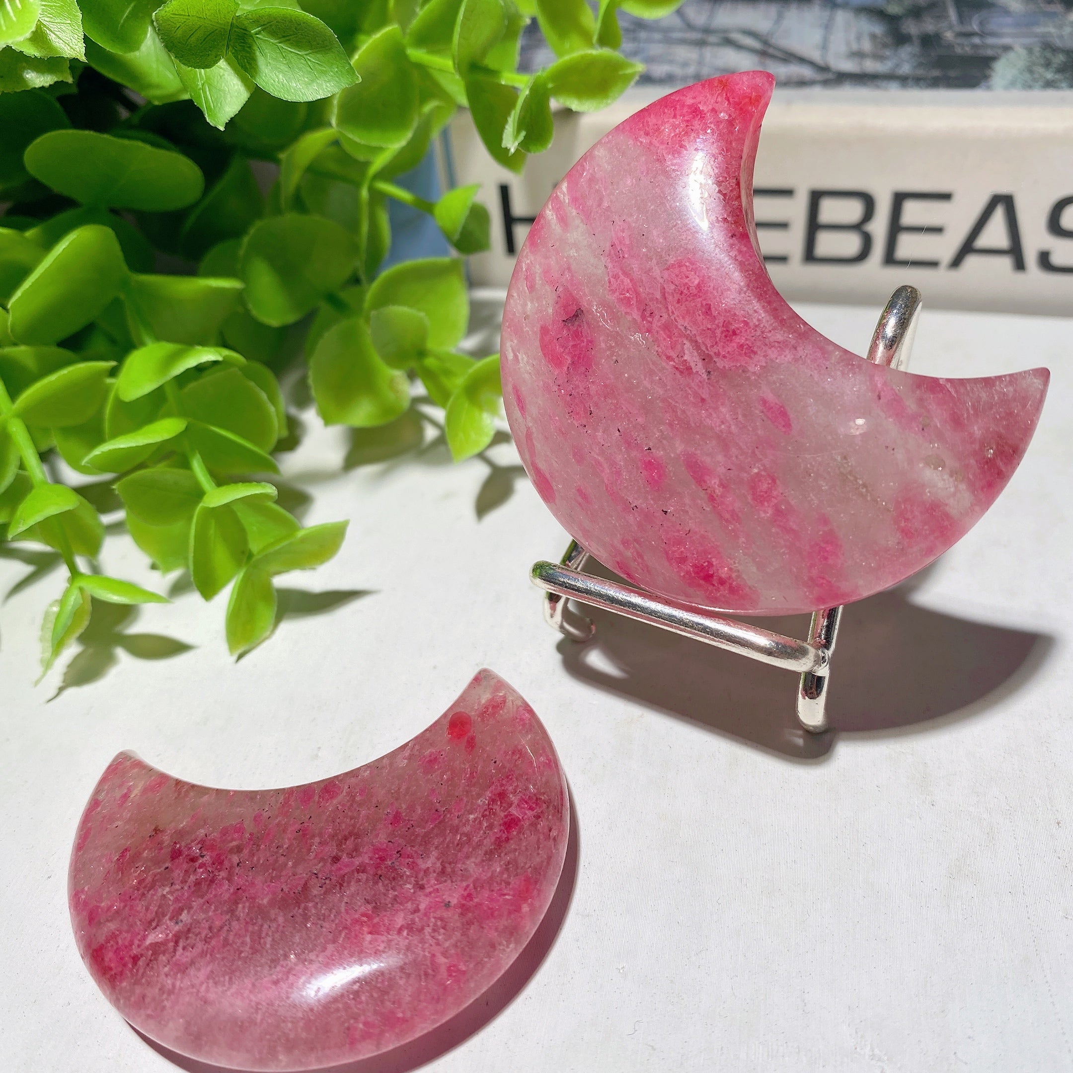 2.0 Inch Unicorn Stone Crescent Moon Crystal Carving