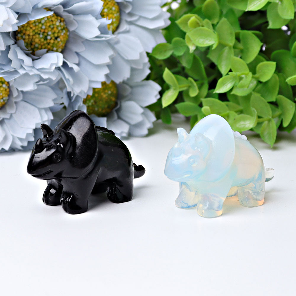 2.1" Carved Crystal Dinosaur Figurines