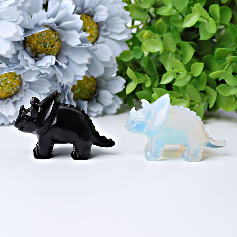 2.1" Carved Crystal Dinosaur Figurines