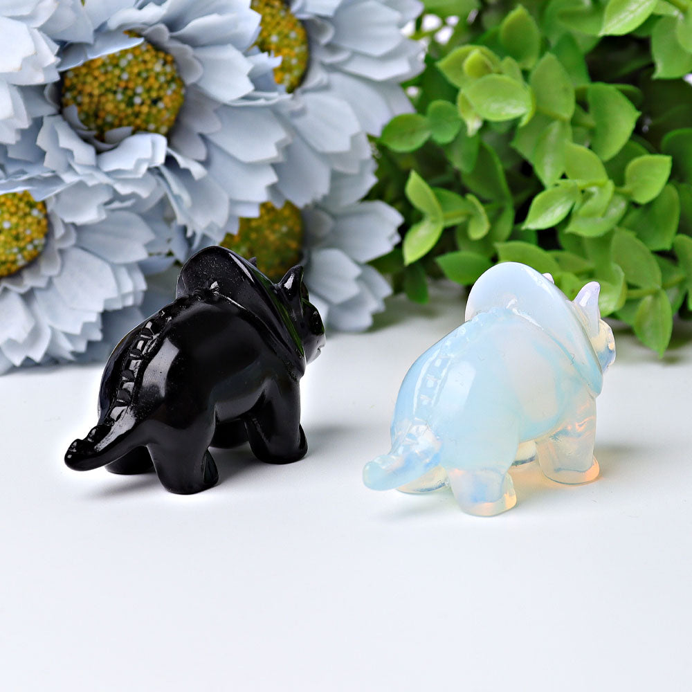 2.1" Carved Crystal Dinosaur Figurines