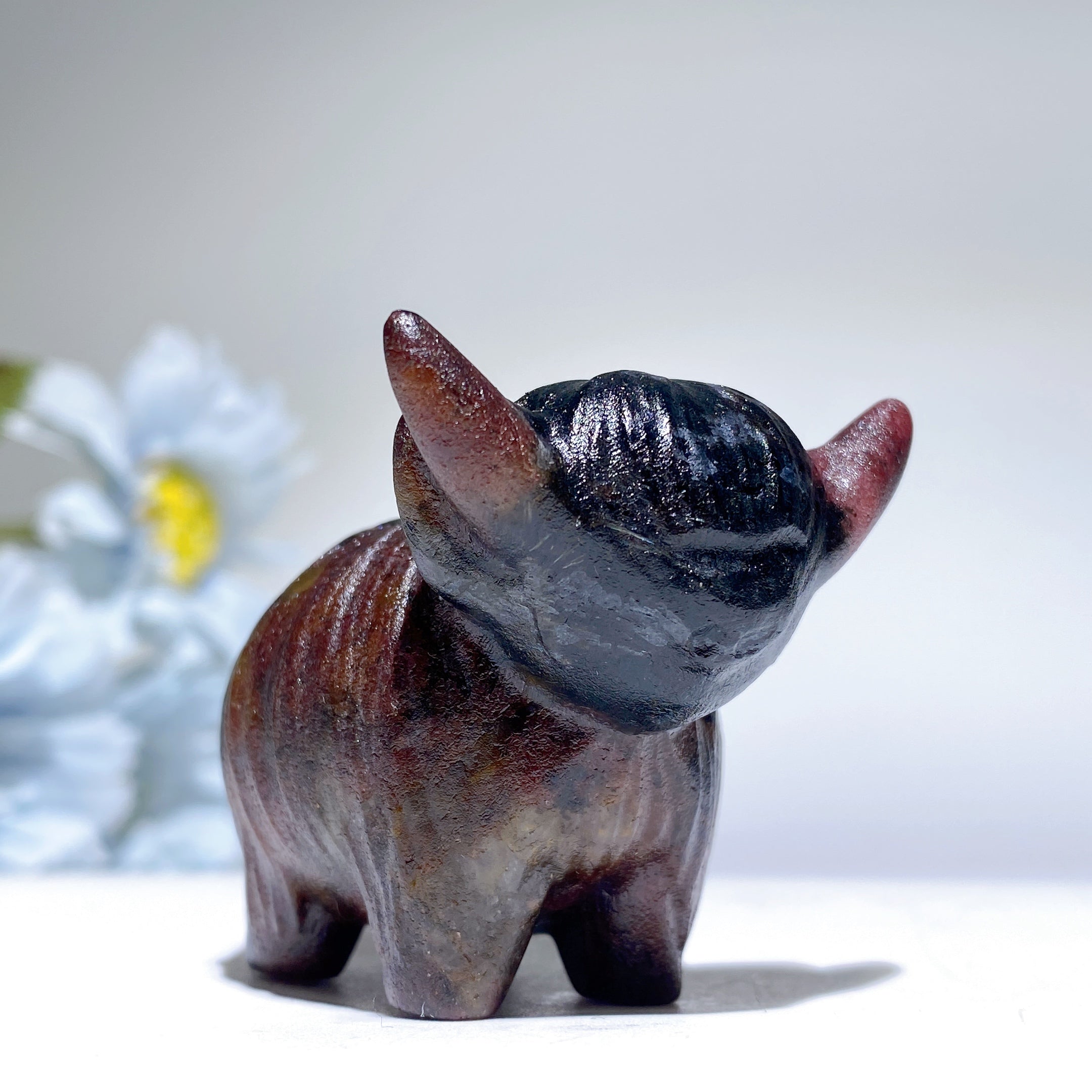 2.1 inch Mixed Crystal Highland Cattle Figurines Healing