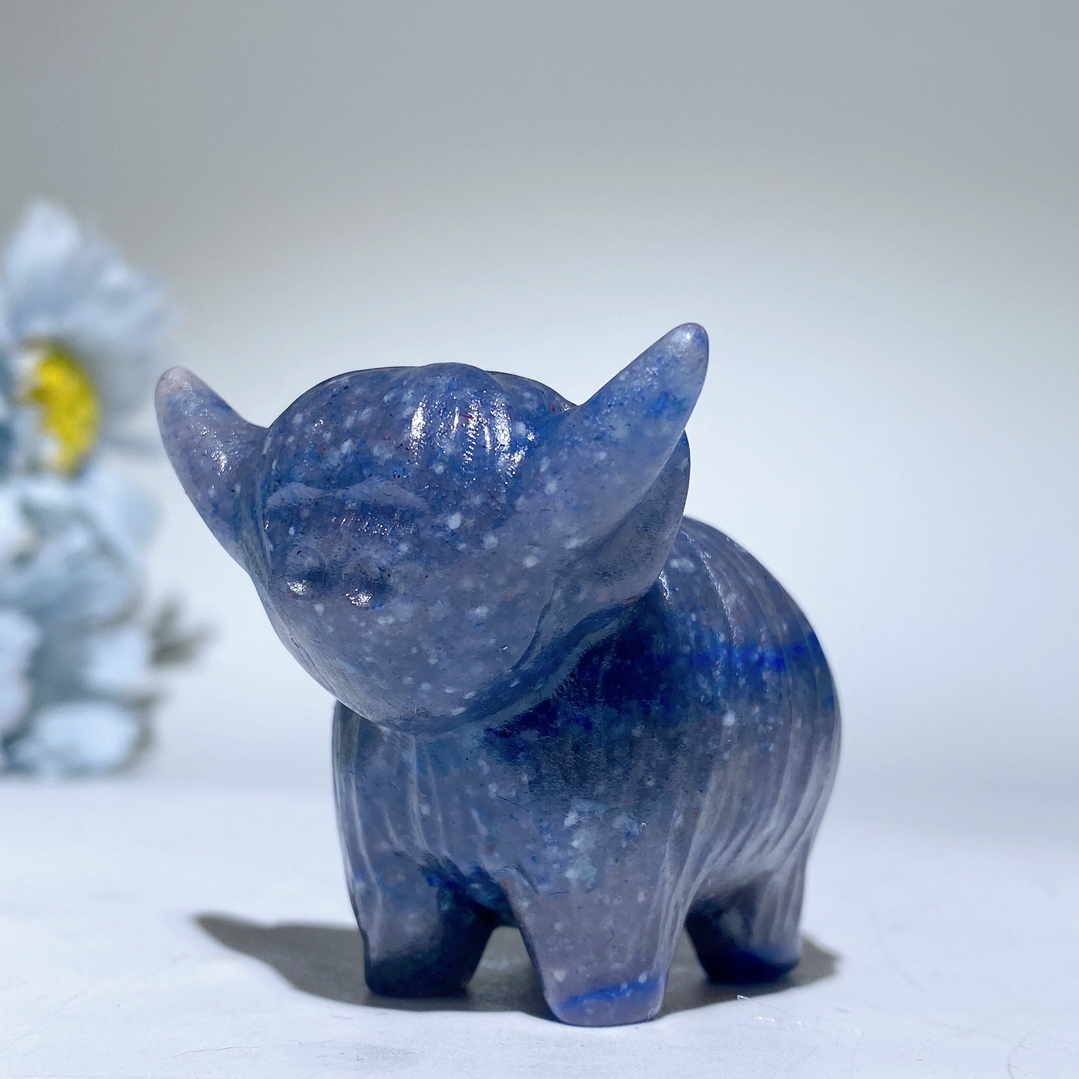 2.1 inch Mixed Crystal Highland Cattle Figurines Healing